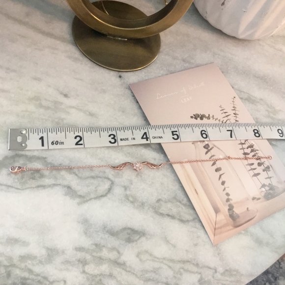 'Wings' Rose Gold Simulated Diamonds Bracelet - Picture 8 of 8